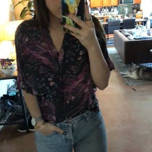 Lucky brand shirt silk kimono